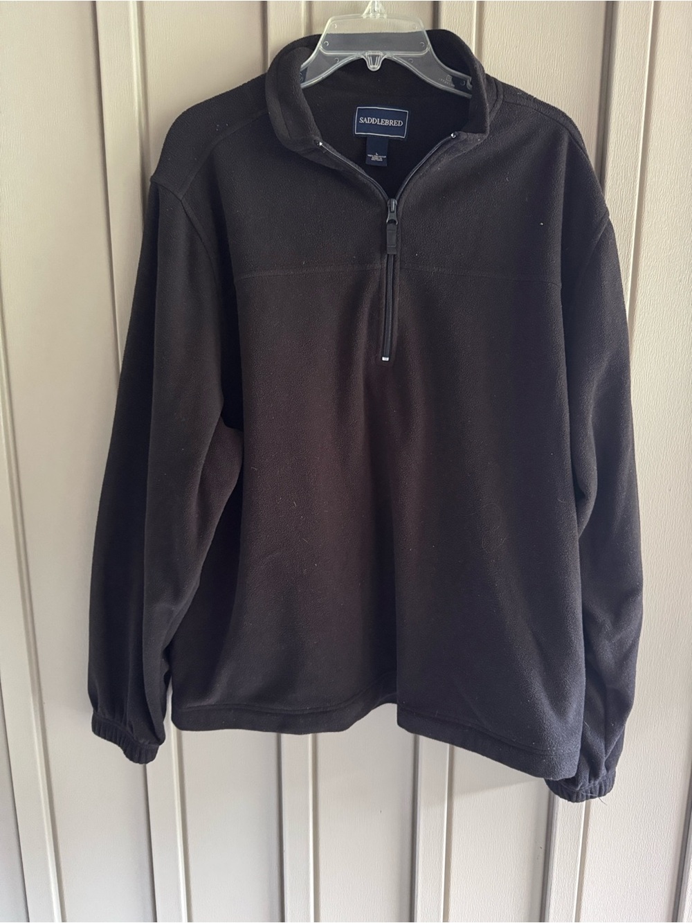 Saddlebred Black Half-Zip Fleece Pullover size Large